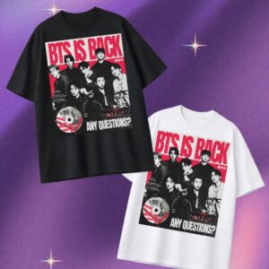 camisa BTS IS BACK